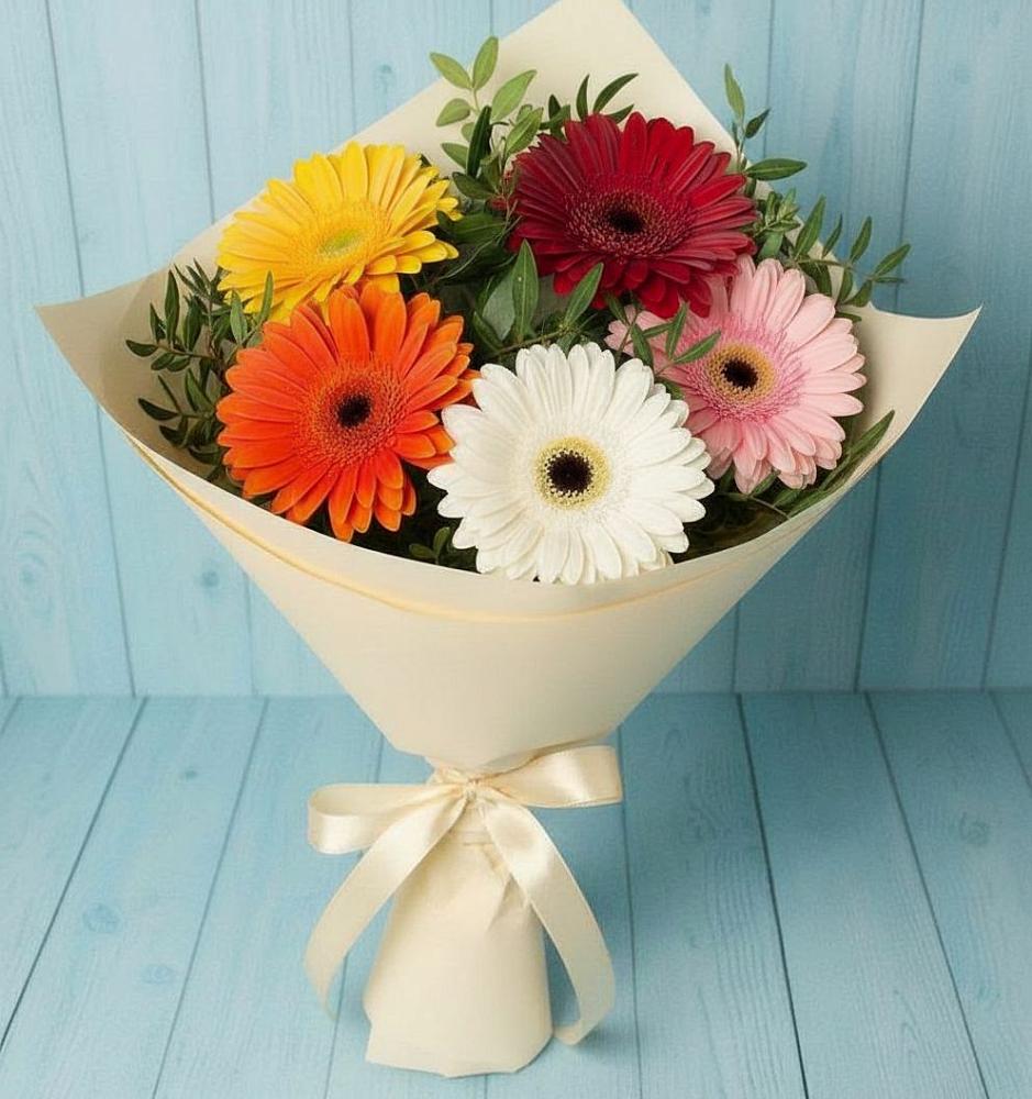 Букет цветов из: Герберы в Линёво Новосибирской области