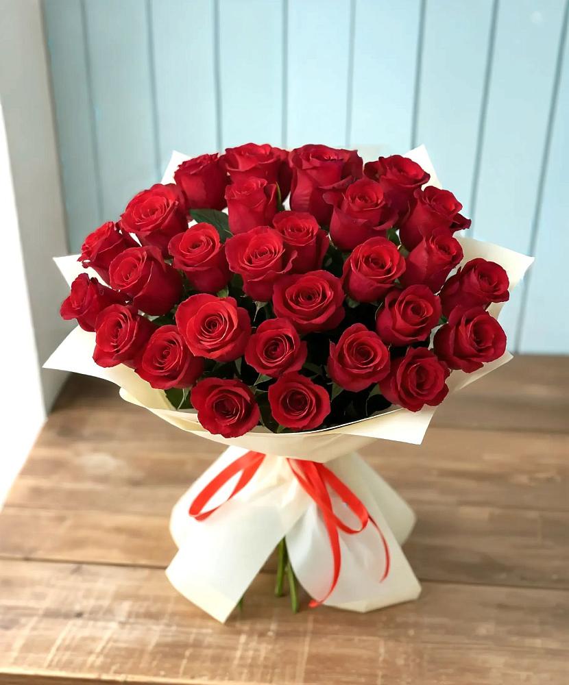 Букет 29 Красных роз в Линёво Новосибирской области