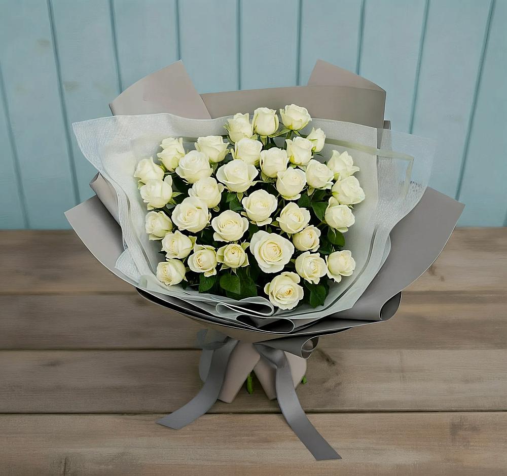Букет Белоснежная нежность в Линёво Новосибирской области