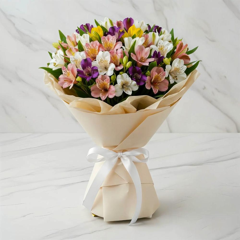 Букет цветов из: Альстромерии в Линёво Новосибирской области