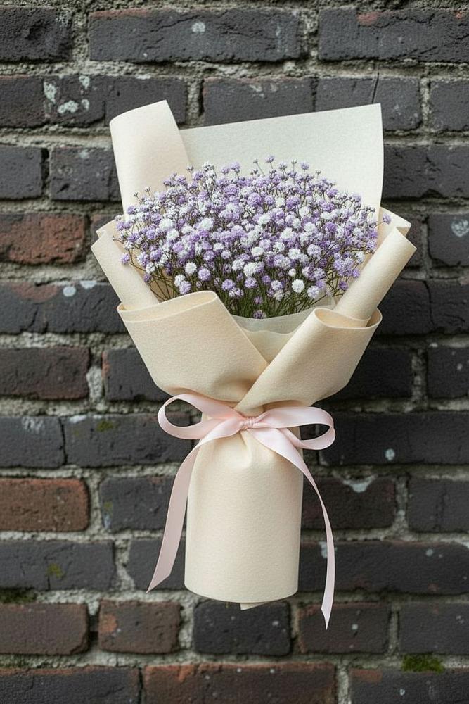 Букет цветов из: Гипсофила в Линёво Новосибирской области