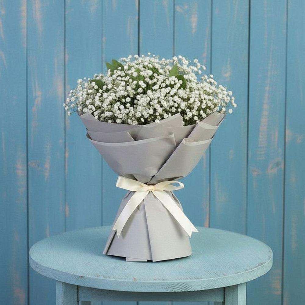 Букет цветов из: Гипсофила в Линёво Новосибирской области