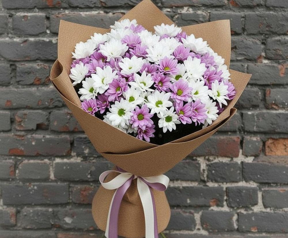 Букет цветов из: Хризантемы в Линёво Новосибирской области
