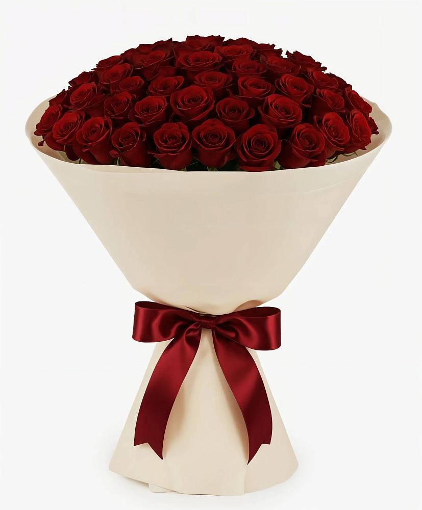 Букет 101 Бордовая роза Блэк Бакарра в Линёво Новосибирской области